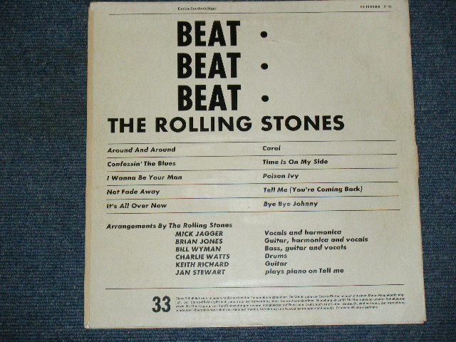 画像: ROLLING STONES - BEAT BEAT BEAT ( Limited 2,000 Press )   / 1964? GERMAN ORIGINAL 10"LP