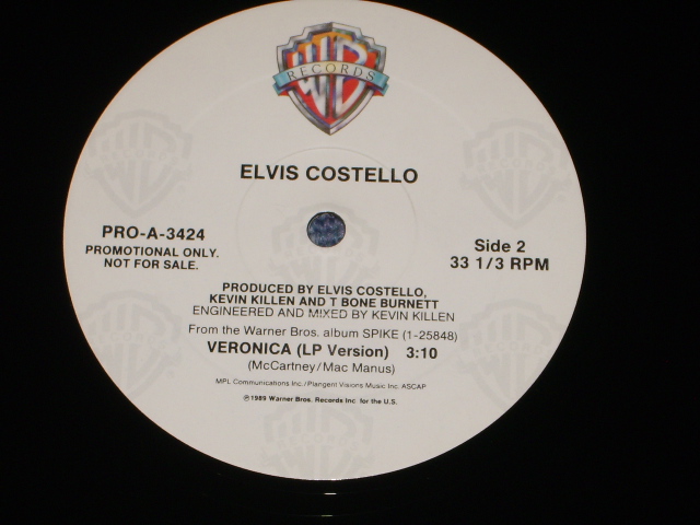 画像: ELVIS COSTELLO - VERONICA ( PROMO ONLY 12" SINGLE )  / 1989 US ORIGINAL MINT- 12" 