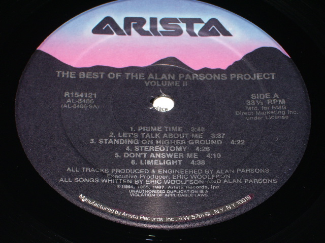 画像: ALAN PARSON'S PROJECT - THE BEST OF VOL.2 /  1987 US ORIGINAL  LP 