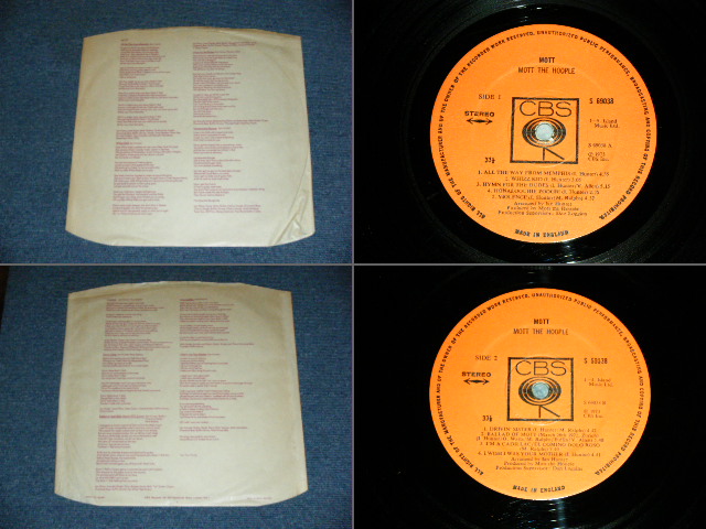 画像: MOTT THE HOOPLE  - MOTT ( NON TITLE STICKER on COVER : Ex+/MINT- ) / 1973 UK ORIGINAL Die-Cut Gatefold Coverl Used LP