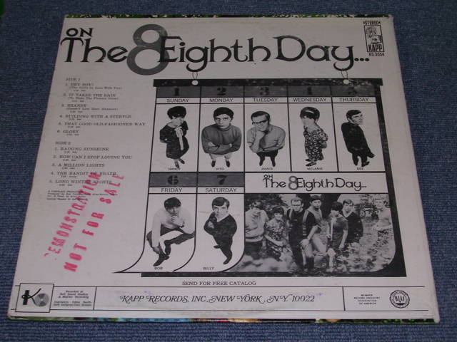 画像: THE (8TH) EIGHT DAY - ON THE EIGHT DAY  / 1960s US ORIGINAL WHITE LABNEL PROMO LP 