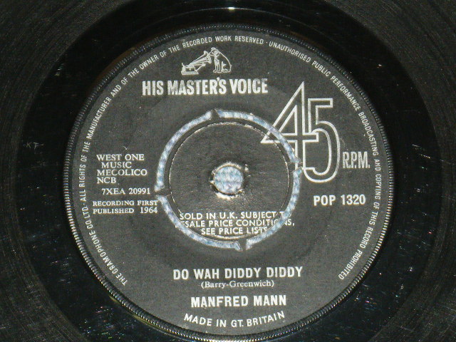 画像: MANFRED MANN - DO WAH DIDDY DIDDY / 1964 UK ORIGINAL 7"Single 