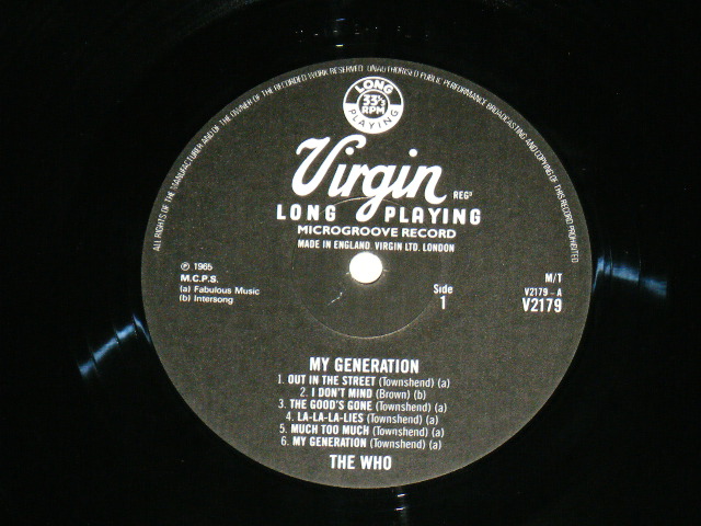 画像: THE WHO  -  MY GENERATION  / 1980'S UK REISSUE MONO LP 