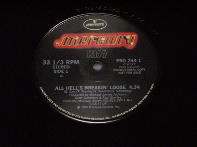 画像: KISS - ALL HELL'S BREAKING LOOSE   / 1983 US ORIGINAL PROMO ONLY 12inch