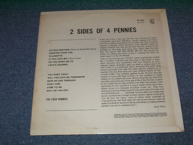 画像: THE 4 PENNIES - 2 SIDES OF THE 4 PENNIES / 1964 UK ORIGINAL MONO  LP 