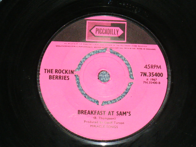 画像: ROCKIN' BERRYS - SMILE / 1967  UK ORIGINAL 7"SINGLE